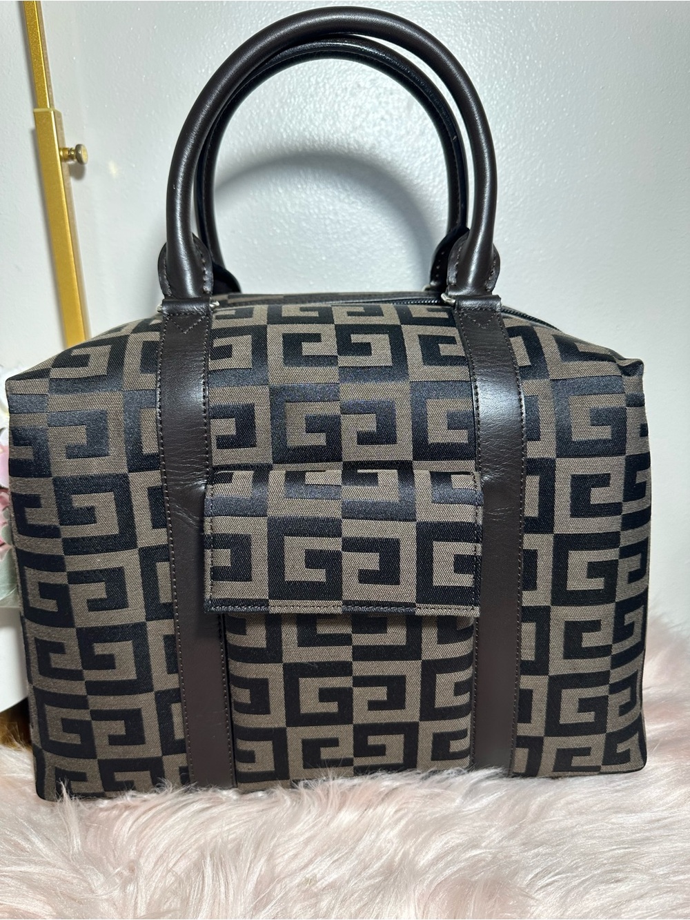 Givenchy boston bag in nylon canvas